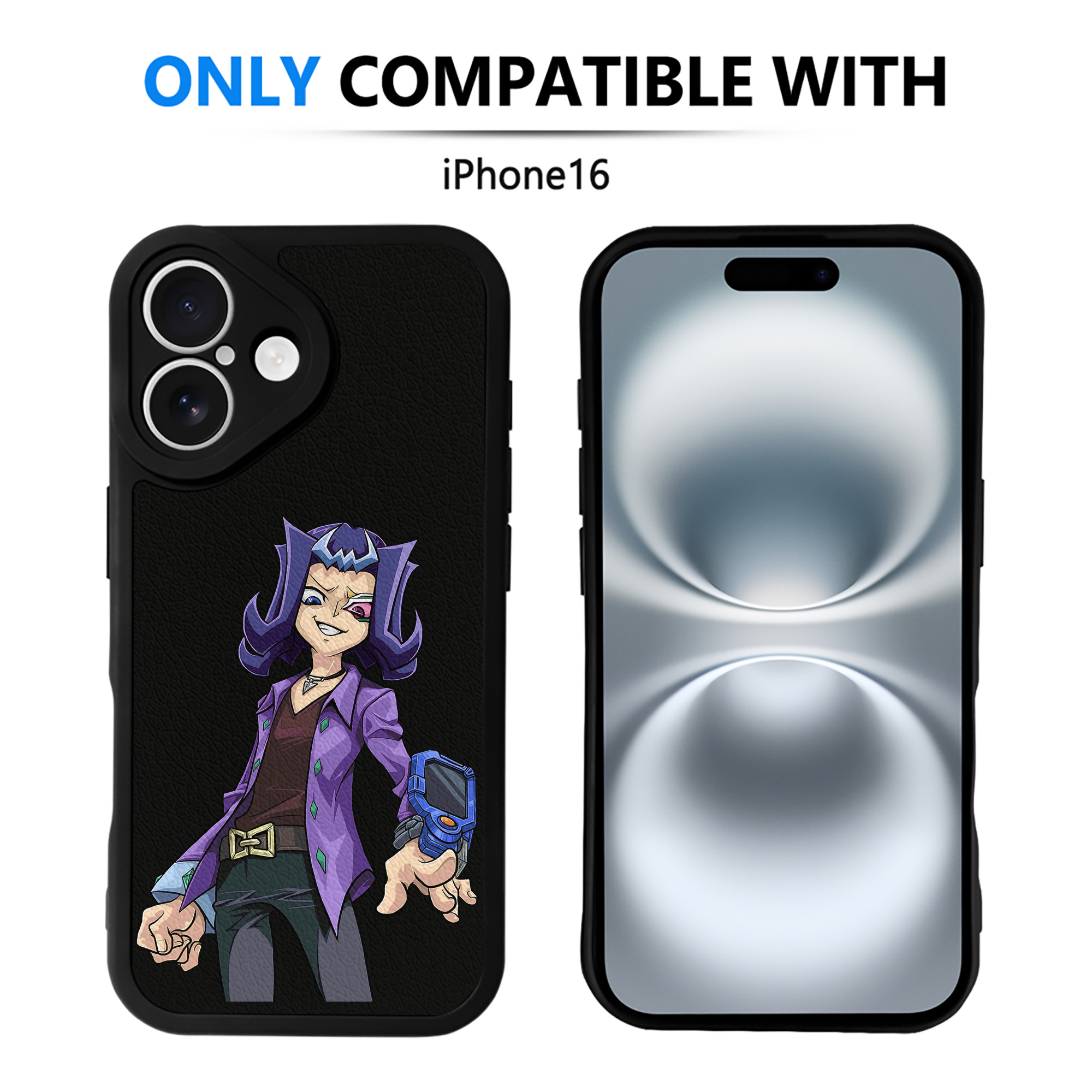 遊☆戯☆王 Yu-Gi-Oh! 【iPhone 16シリーズ対応】シリコンスマホケース（レザー調） 材質：シリコン
